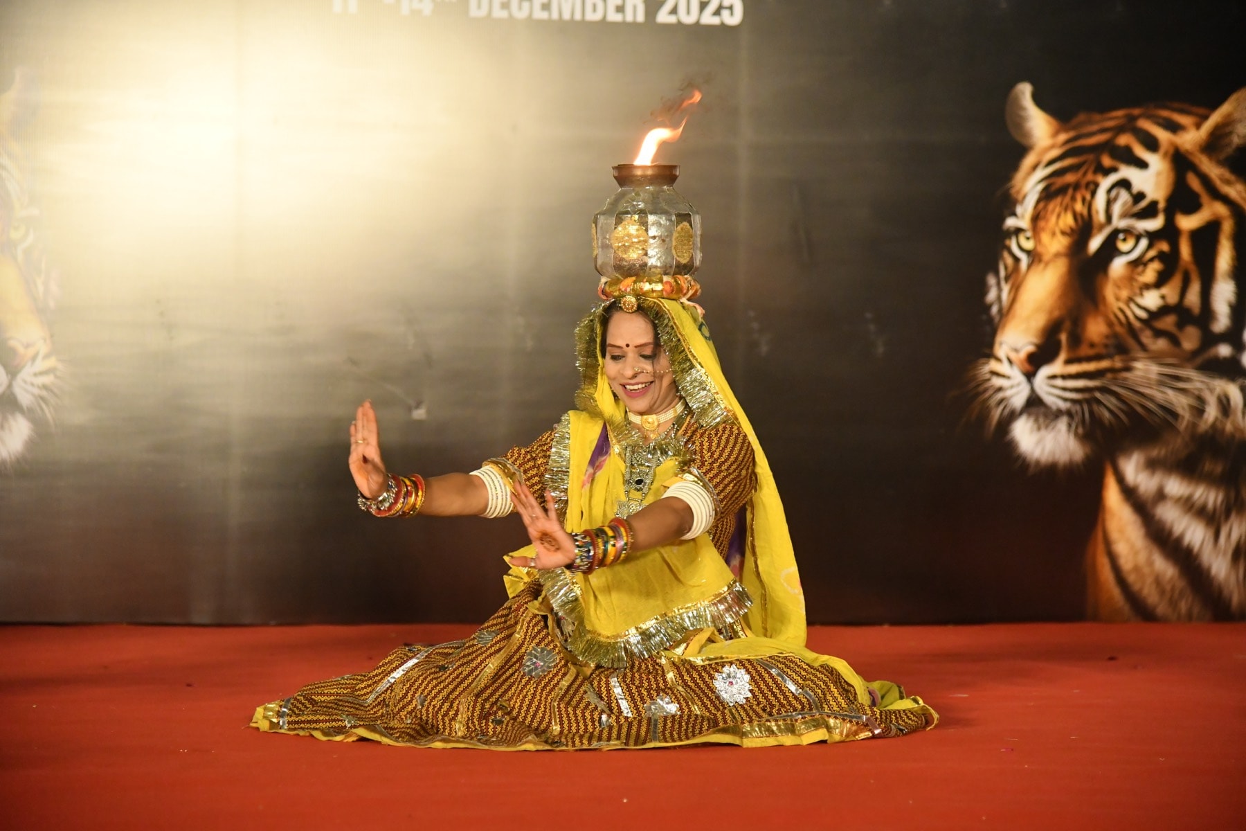 A vibrant traditional expression that turns the stage into a celebration of heritage.